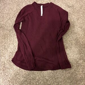 lululemon athletica Maroon Long Sleeve Top